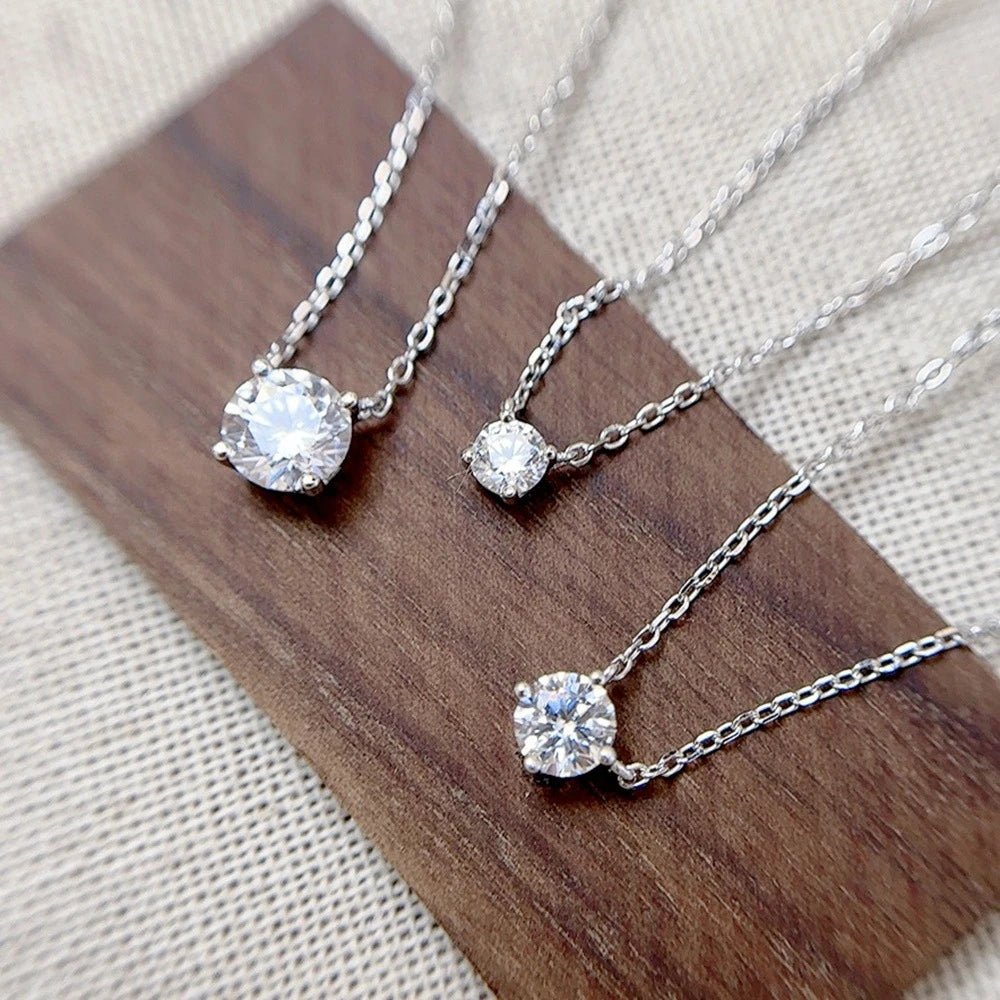 1-3ct Marquise Princess Emerald Pear Cut Women Moissanite Necklace Original 925 Sterling Silver Moissanite Diamond Jewelry Daily - Tara's Tiny Treasures
