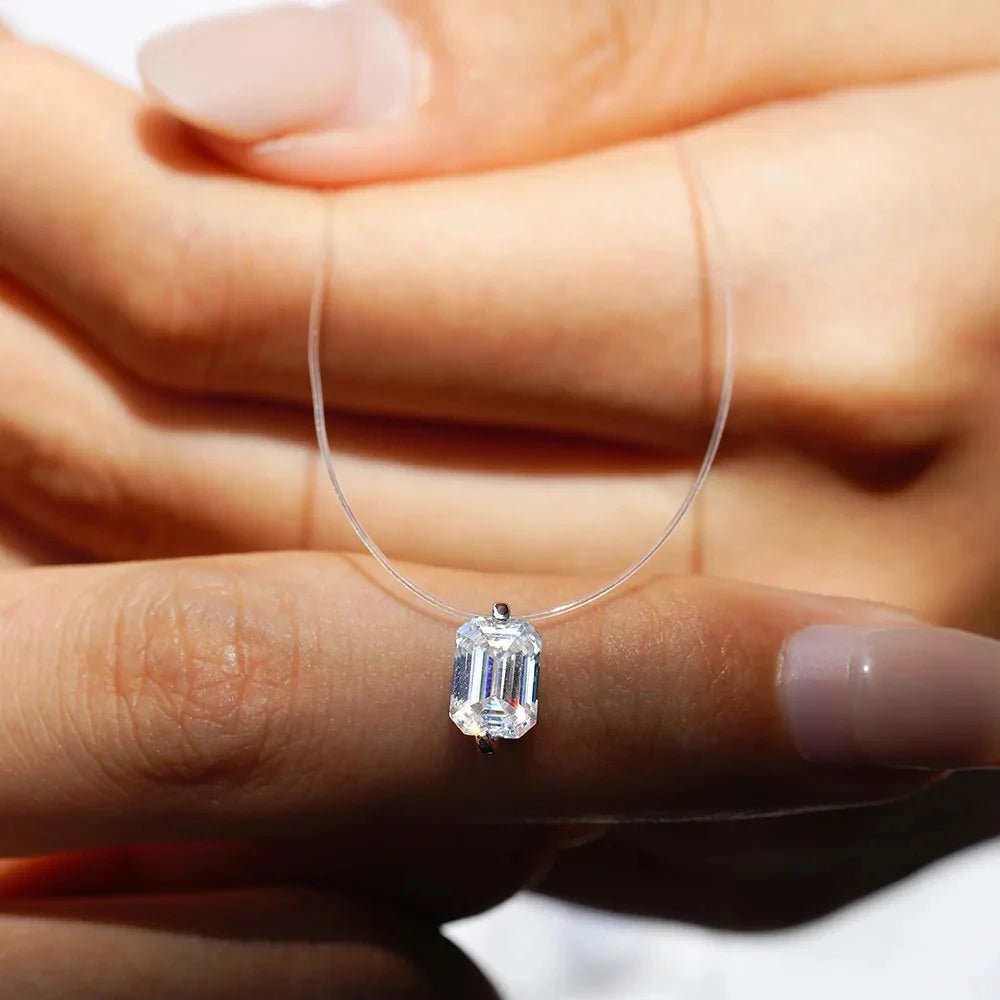1-3ct Marquise Princess Emerald Pear Cut Women Moissanite Necklace Original 925 Sterling Silver Moissanite Diamond Jewelry Daily - Tara's Tiny Treasures