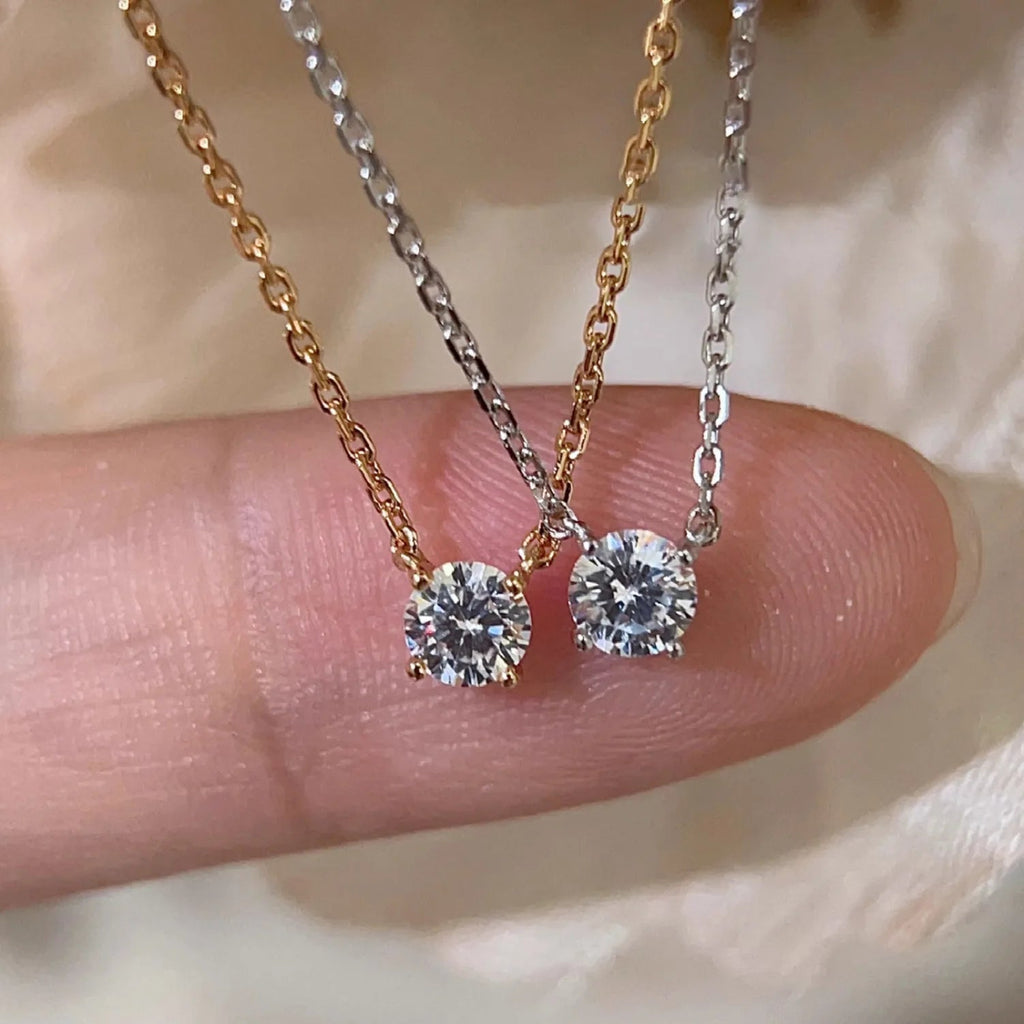 1-3ct Marquise Princess Emerald Pear Cut Women Moissanite Necklace Original 925 Sterling Silver Moissanite Diamond Jewelry Daily - Tara's Tiny Treasures