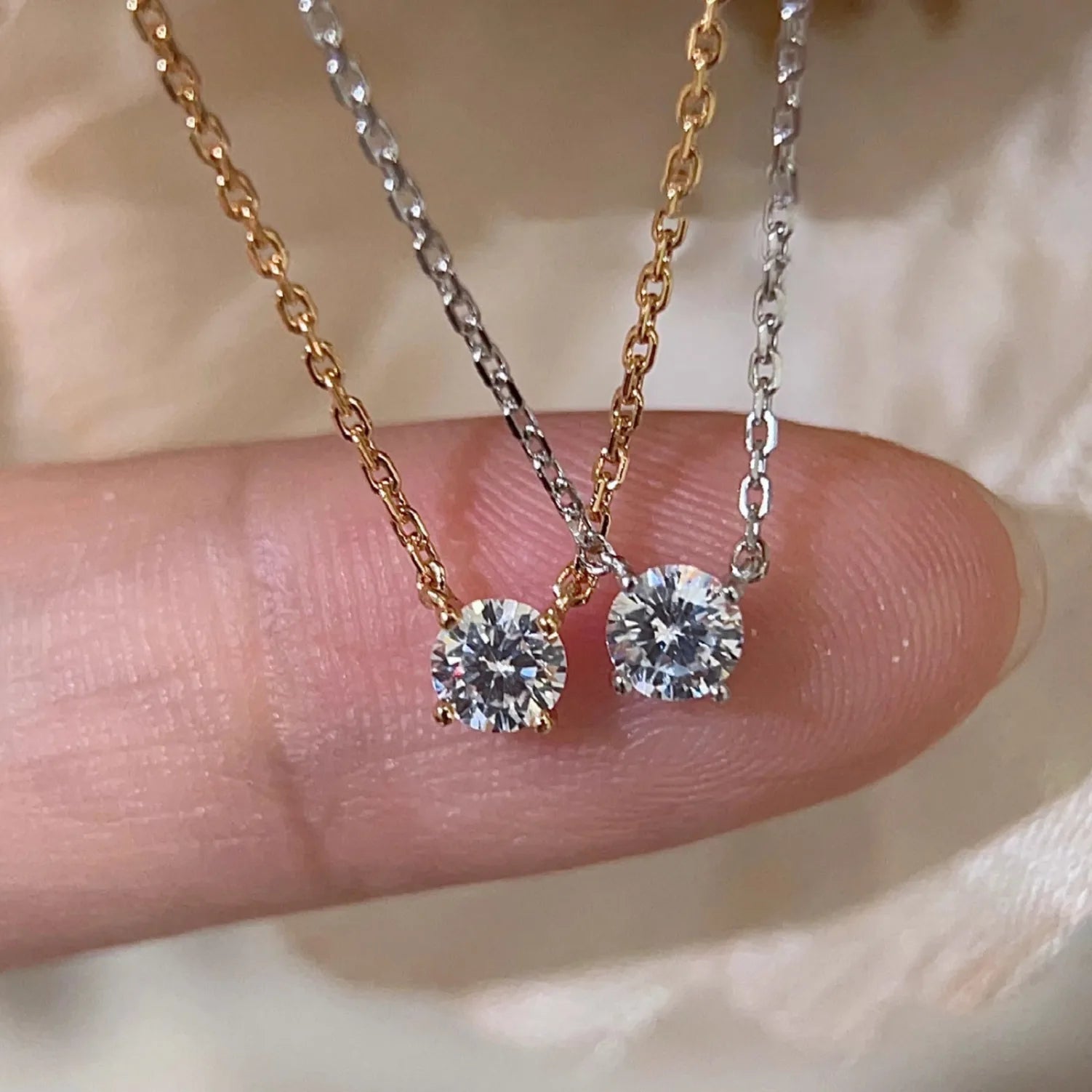 1-3ct Marquise Princess Emerald Pear Cut Women Moissanite Necklace Original 925 Sterling Silver Moissanite Diamond Jewelry Daily - Tara's Tiny Treasures
