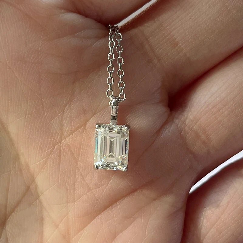 1-3ct Marquise Princess Emerald Pear Cut Women Moissanite Necklace Original 925 Sterling Silver Moissanite Diamond Jewelry Daily - Tara's Tiny Treasures