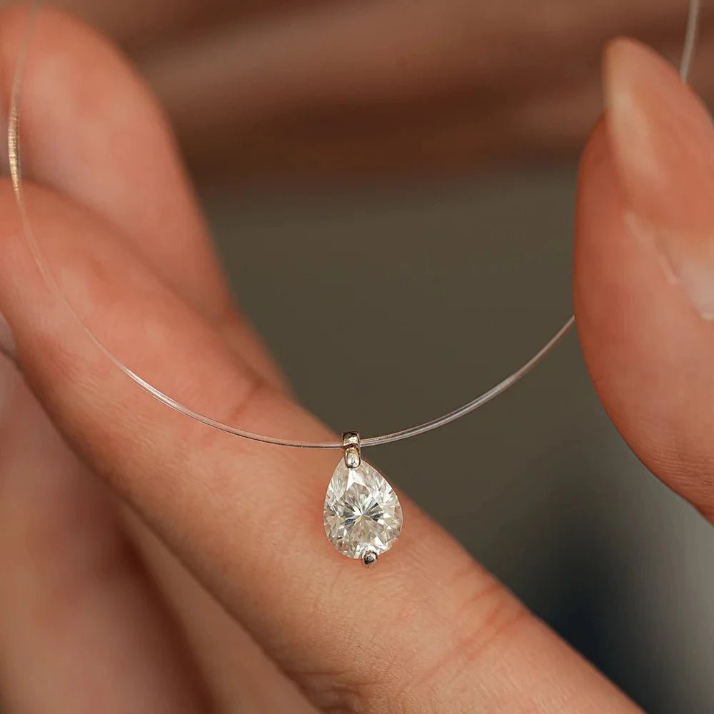 1-3ct Marquise Princess Emerald Pear Cut Women Moissanite Necklace Original 925 Sterling Silver Moissanite Diamond Jewelry Daily - Tara's Tiny Treasures
