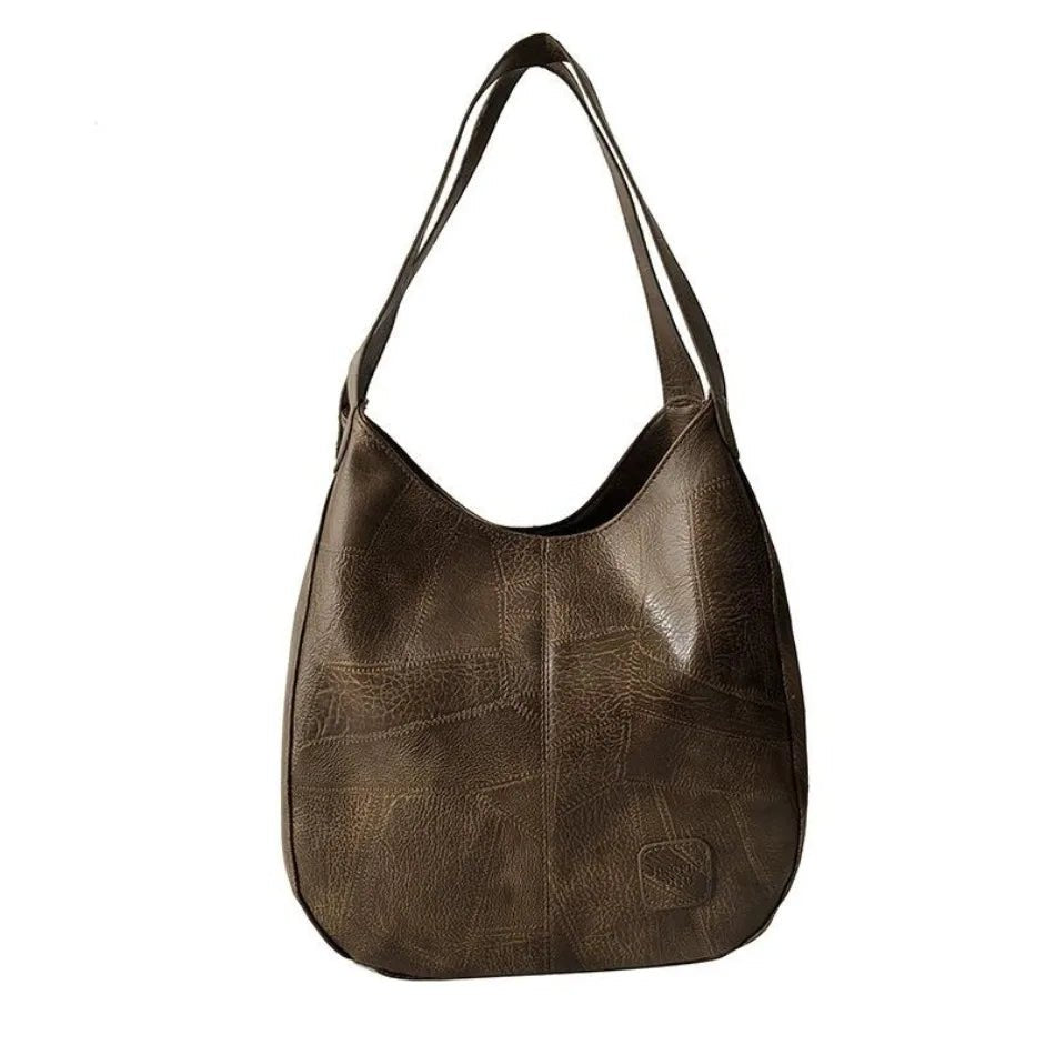 1 Pcs Large Women's Handbags Vintage Luxury Leather Shoulder Bag Designers Large Tote Bag Modern Fashion Retro Female - Tara's Tiny Treasures