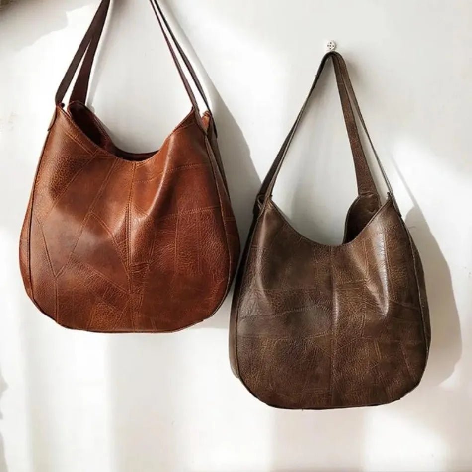 1 Pcs Large Women's Handbags Vintage Luxury Leather Shoulder Bag Designers Large Tote Bag Modern Fashion Retro Female - Tara's Tiny Treasures