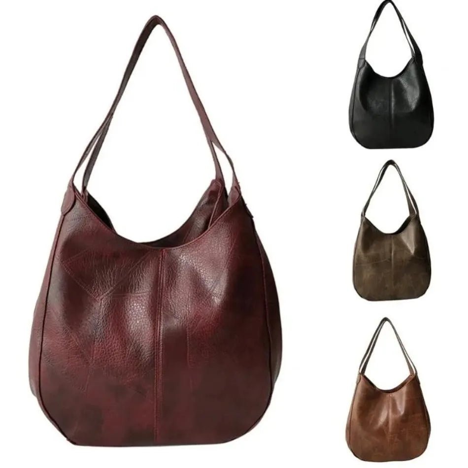 1 Pcs Large Women's Handbags Vintage Luxury Leather Shoulder Bag Designers Large Tote Bag Modern Fashion Retro Female - Tara's Tiny Treasures