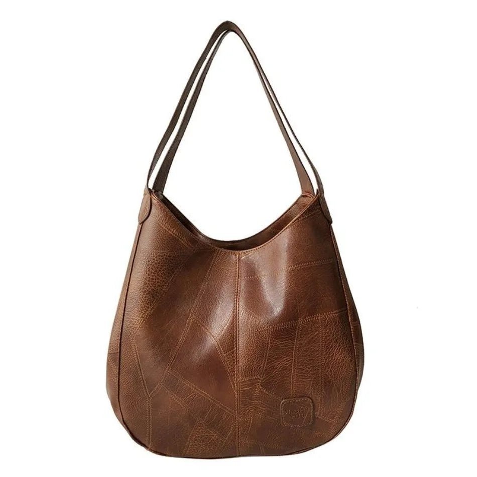 1 Pcs Large Women's Handbags Vintage Luxury Leather Shoulder Bag Designers Large Tote Bag Modern Fashion Retro Female - Tara's Tiny Treasures