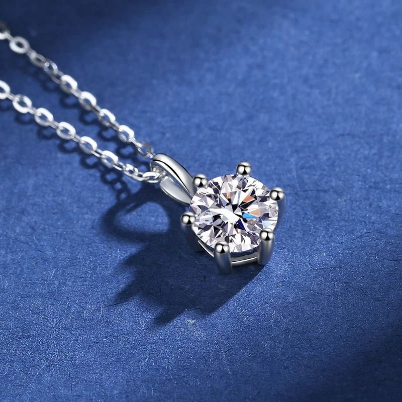 100% Moissanite Diamond Pendant Necklaces For Women 925 Sterling Silver Luxury Chain Trending Iced Bling Wedding Fine Jewelry - Tara's Tiny Treasures