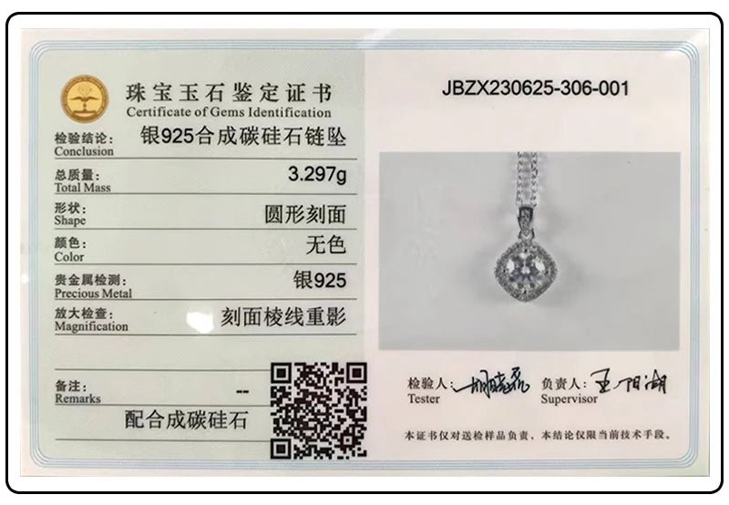 100% Moissanite Diamond Pendant Necklaces For Women 925 Sterling Silver Luxury Chain Trending Iced Bling Wedding Fine Jewelry - Tara's Tiny Treasures