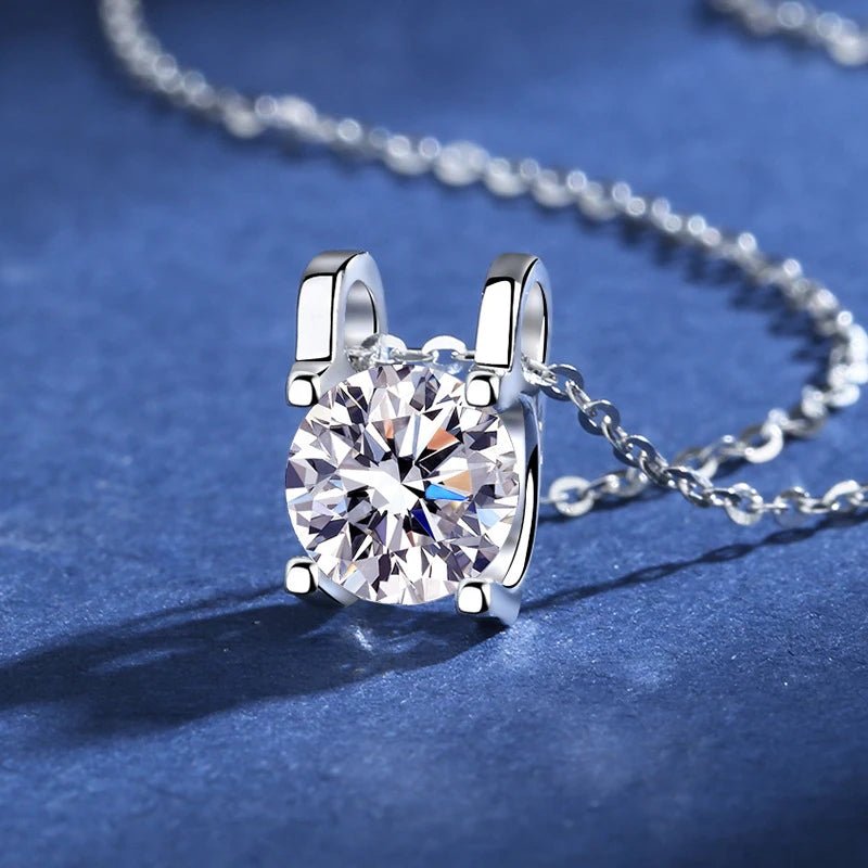 100% Moissanite Diamond Pendant Necklaces For Women 925 Sterling Silver Luxury Chain Trending Iced Bling Wedding Fine Jewelry - Tara's Tiny Treasures