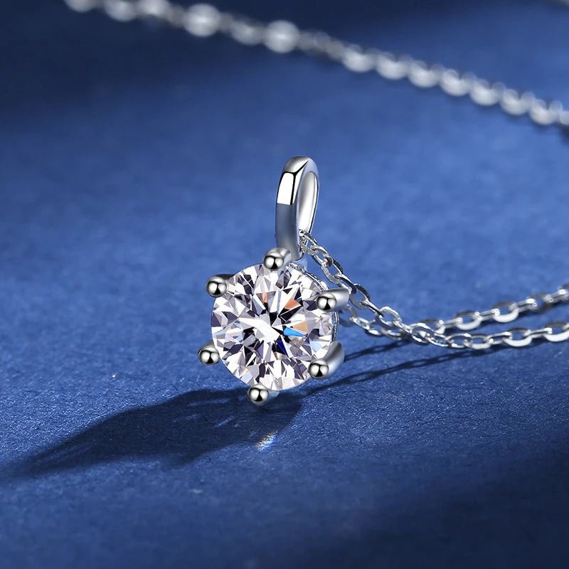 100% Moissanite Diamond Pendant Necklaces For Women 925 Sterling Silver Luxury Chain Trending Iced Bling Wedding Fine Jewelry - Tara's Tiny Treasures