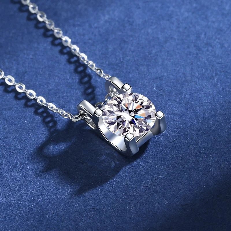 100% Moissanite Diamond Pendant Necklaces For Women 925 Sterling Silver Luxury Chain Trending Iced Bling Wedding Fine Jewelry - Tara's Tiny Treasures