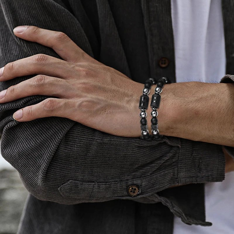 12 Constellation Zodiac Bracele Signs Beads Couples Bracelet Square Volcanic Stone Elastic Charm Bracelet for Women Men Gift - Tara's Tiny Treasures