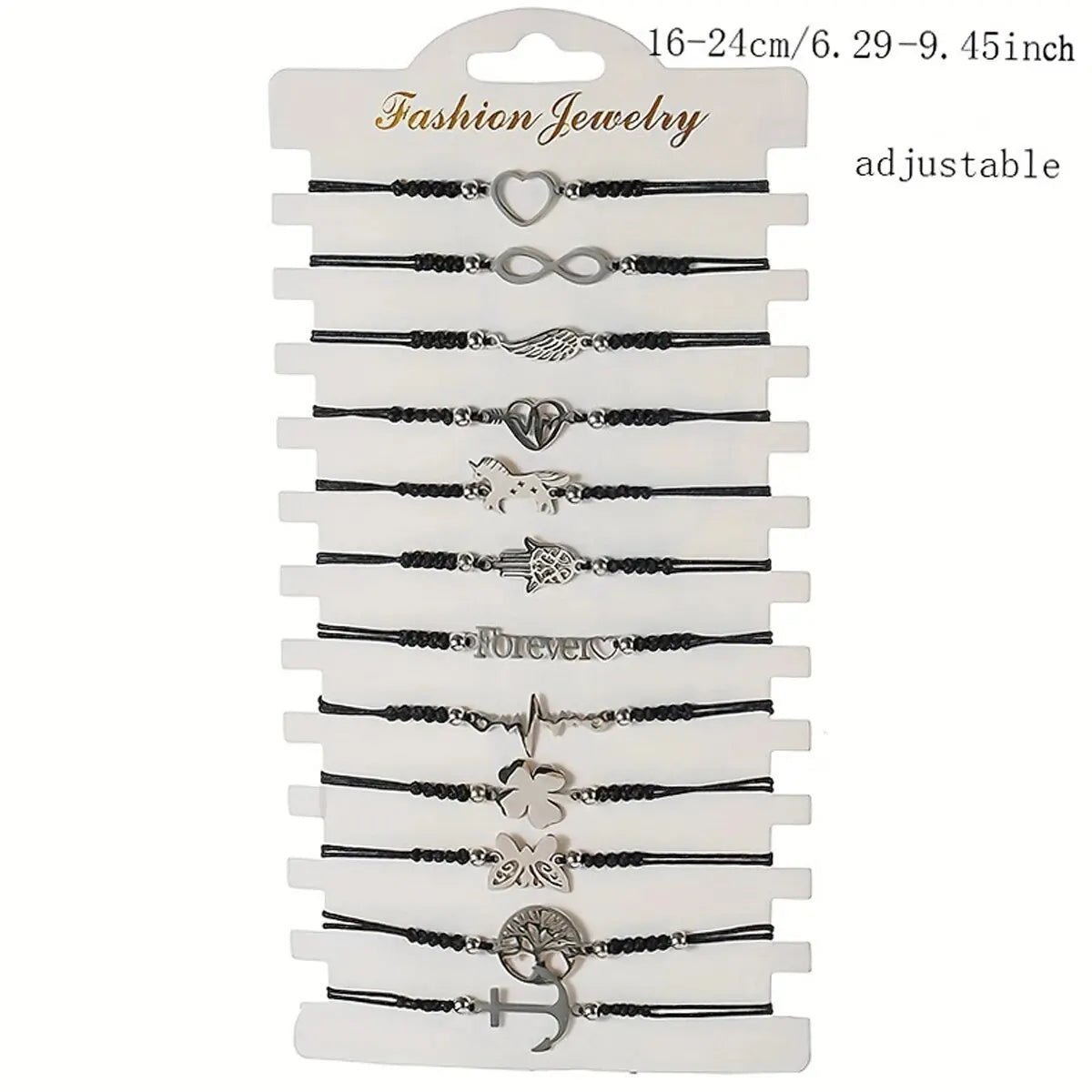12pcs/set Stylish Stainless Steel Braided Charm Bracelet for Men - Perfect for Daily Wear and Gifting to Family and Friends - Tara's Tiny Treasures