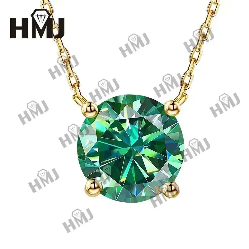 1CT Moissanite Diamond Necklace for Woman Pendant 925 Silver Plated 18k Gold Necklace for Women Chains Party Bridal Fine Jewelry - Tara's Tiny Treasures