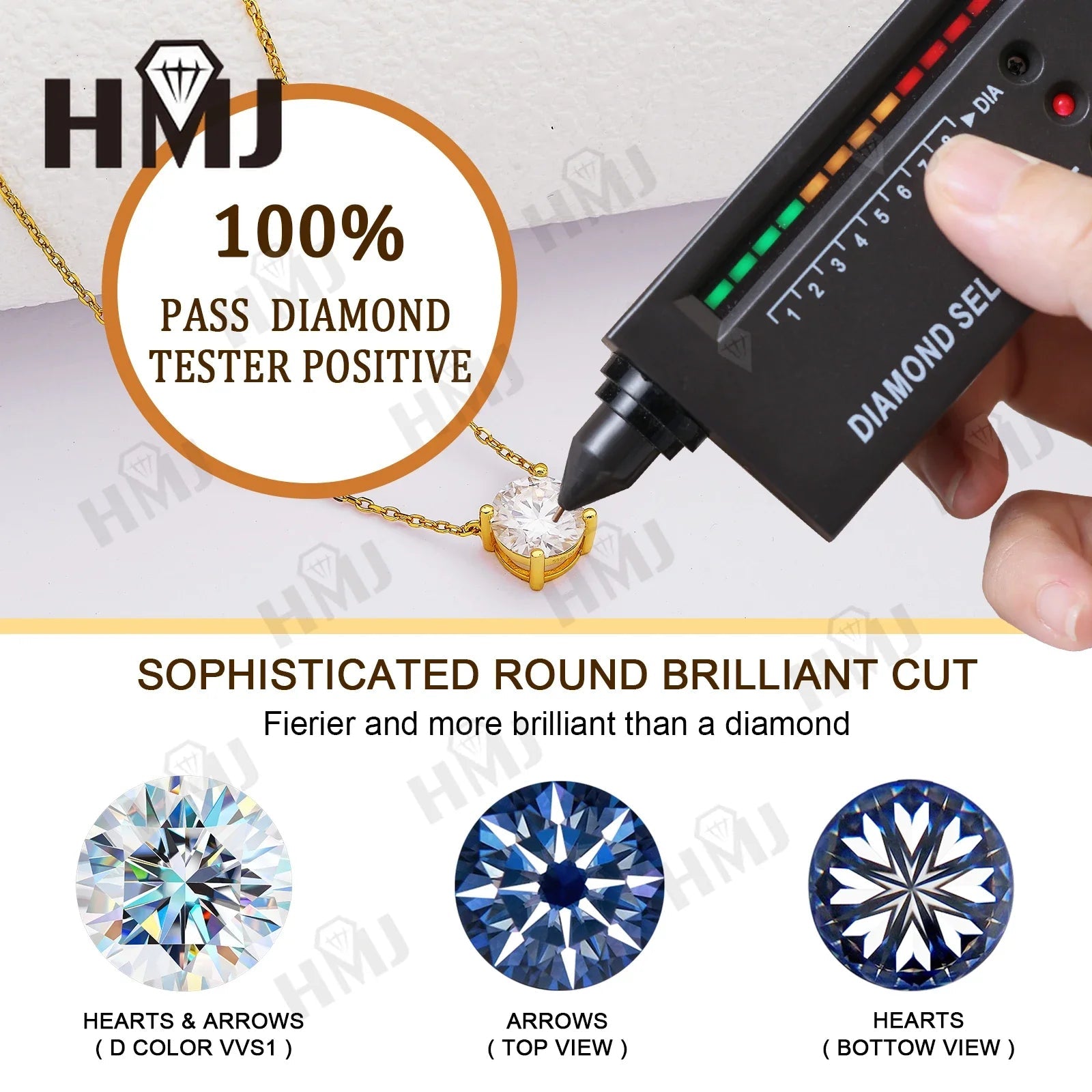 1CT Moissanite Diamond Necklace for Woman Pendant 925 Silver Plated 18k Gold Necklace for Women Chains Party Bridal Fine Jewelry - Tara's Tiny Treasures