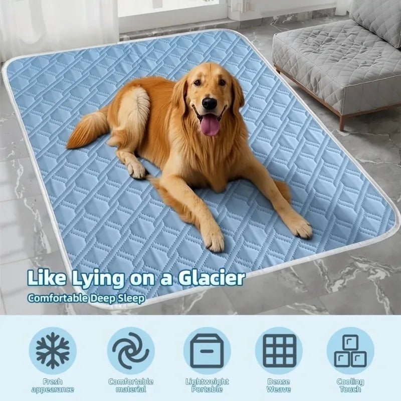 1PCS New Upgraded Ice Cooling Experience Summer Pet Cooling Mat Washable and Breathable Pet Cooling Pad All Season For Dogs Pet - Tara's Tiny Treasures