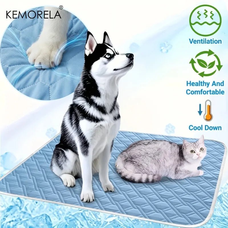 1PCS New Upgraded Ice Cooling Experience Summer Pet Cooling Mat Washable and Breathable Pet Cooling Pad All Season For Dogs Pet - Tara's Tiny Treasures