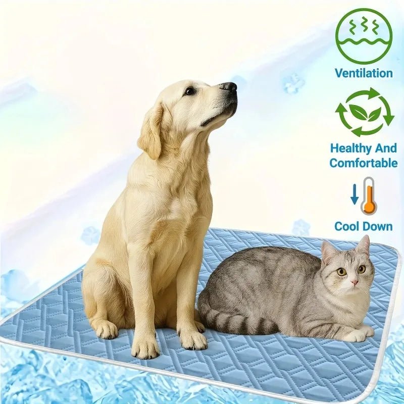 1PCS New Upgraded Ice Cooling Experience Summer Pet Cooling Mat Washable and Breathable Pet Cooling Pad All Season For Dogs Pet - Tara's Tiny Treasures