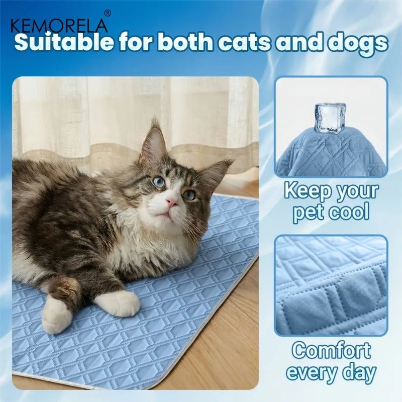 1PCS New Upgraded Ice Cooling Experience Summer Pet Cooling Mat Washable and Breathable Pet Cooling Pad All Season For Dogs Pet - Tara's Tiny Treasures