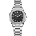 2024 Luxury Fashion Casual Men Watches Big Dial Silver Stainless Steel Calendar Quartz Wristwatch Classic Top Brand Male Clock - Tara's Tiny Treasures
