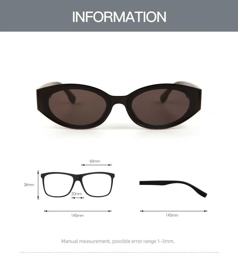 2025 Glamour Fashion Women Sunglasses Luxury Oval Designer Men Glasses Trend Classic Brand Unisex Shades UV400 - Tara's Tiny Treasures