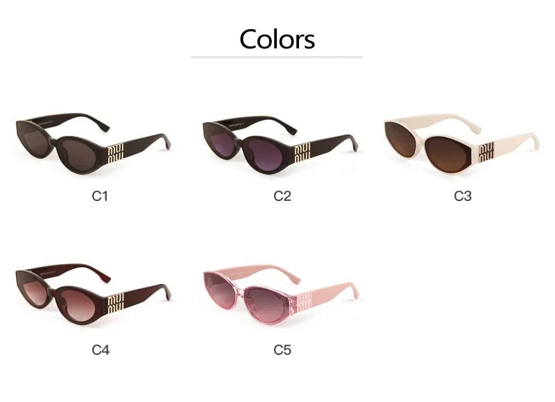 2025 Glamour Fashion Women Sunglasses Luxury Oval Designer Men Glasses Trend Classic Brand Unisex Shades UV400 - Tara's Tiny Treasures