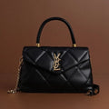 2025 new high-end diamond grid handbag fashion chain versatile shoulder crossbody bag - Tara's Tiny Treasures