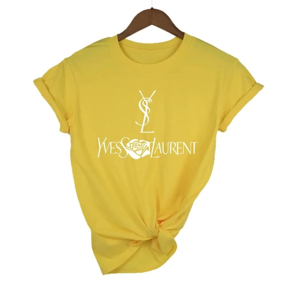 2025 New Hot Summer Fashion Top Quality Print High Quality Cotton Oversized T-shirt Summer Women's Top Luxury Brand Tee - Tara's Tiny Treasures