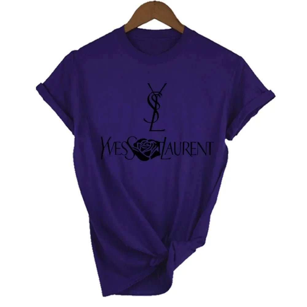 2025 New Hot Summer Fashion Top Quality Print High Quality Cotton Oversized T-shirt Summer Women's Top Luxury Brand Tee - Tara's Tiny Treasures