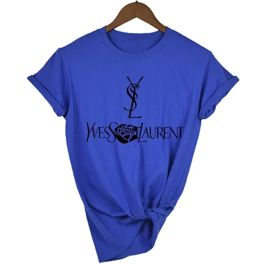 2025 New Hot Summer Fashion Top Quality Print High Quality Cotton Oversized T-shirt Summer Women's Top Luxury Brand Tee - Tara's Tiny Treasures