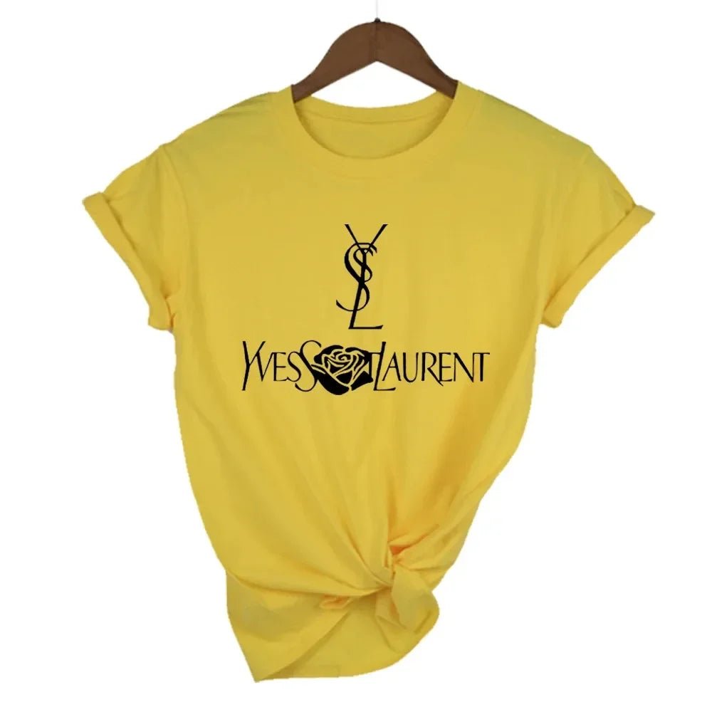 2025 New Hot Summer Fashion Top Quality Print High Quality Cotton Oversized T-shirt Summer Women's Top Luxury Brand Tee - Tara's Tiny Treasures