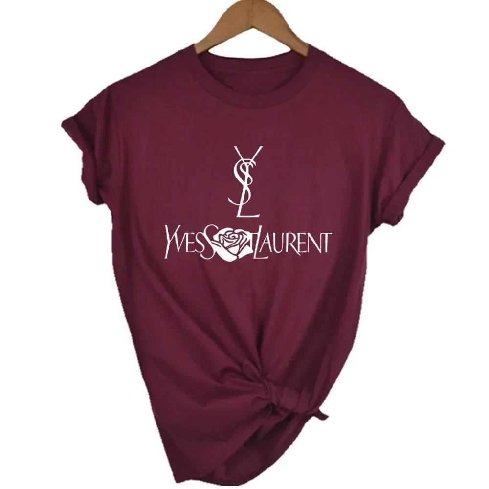 2025 New Hot Summer Fashion Top Quality Print High Quality Cotton Oversized T-shirt Summer Women's Top Luxury Brand Tee - Tara's Tiny Treasures