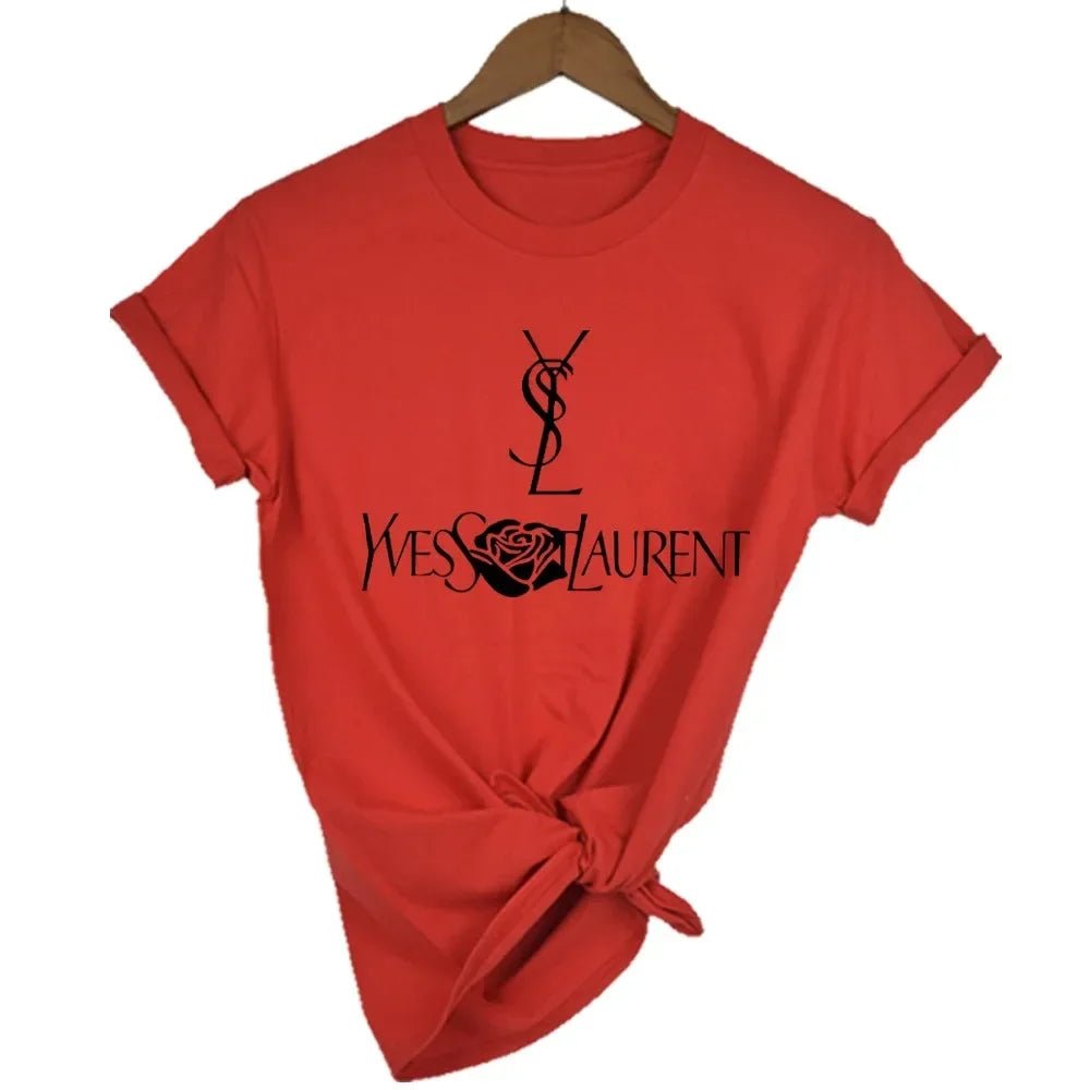 2025 New Hot Summer Fashion Top Quality Print High Quality Cotton Oversized T-shirt Summer Women's Top Luxury Brand Tee - Tara's Tiny Treasures