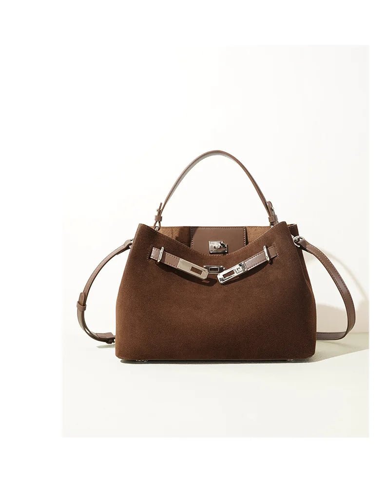 2025 New Vintage Briefcase Shoulder Crossbody Handheld Bag Light Luxury Women Unique Casual Versatile Premium Chic Handbag - Tara's Tiny Treasures