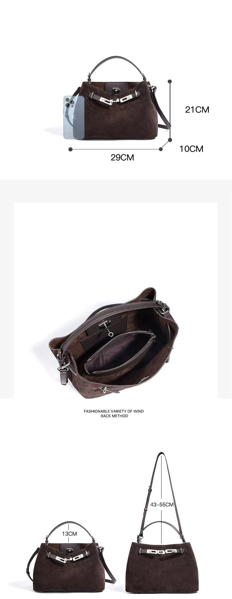 2025 New Vintage Briefcase Shoulder Crossbody Handheld Bag Light Luxury Women Unique Casual Versatile Premium Chic Handbag - Tara's Tiny Treasures