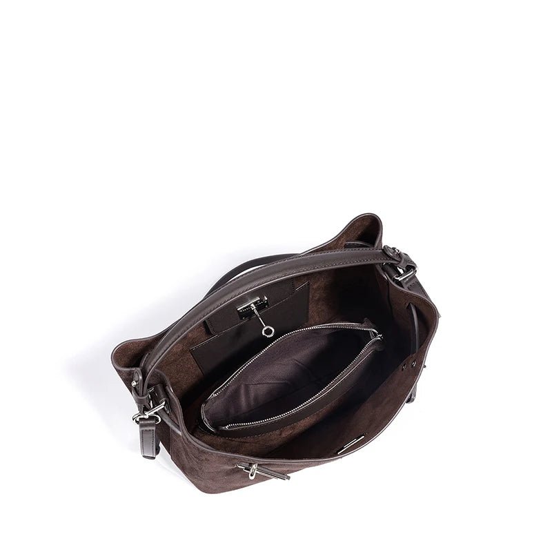 2025 New Vintage Briefcase Shoulder Crossbody Handheld Bag Light Luxury Women Unique Casual Versatile Premium Chic Handbag - Tara's Tiny Treasures