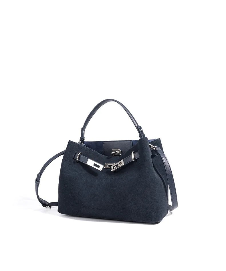 2025 New Vintage Briefcase Shoulder Crossbody Handheld Bag Light Luxury Women Unique Casual Versatile Premium Chic Handbag - Tara's Tiny Treasures