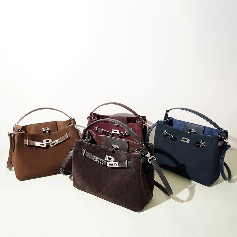 2025 New Vintage Briefcase Shoulder Crossbody Handheld Bag Light Luxury Women Unique Casual Versatile Premium Chic Handbag - Tara's Tiny Treasures