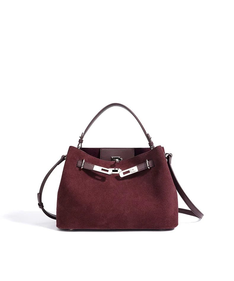 2025 New Vintage Briefcase Shoulder Crossbody Handheld Bag Light Luxury Women Unique Casual Versatile Premium Chic Handbag - Tara's Tiny Treasures