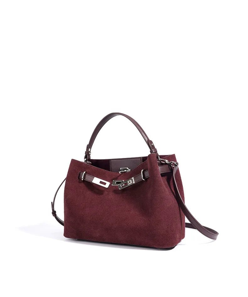 2025 New Vintage Briefcase Shoulder Crossbody Handheld Bag Light Luxury Women Unique Casual Versatile Premium Chic Handbag - Tara's Tiny Treasures