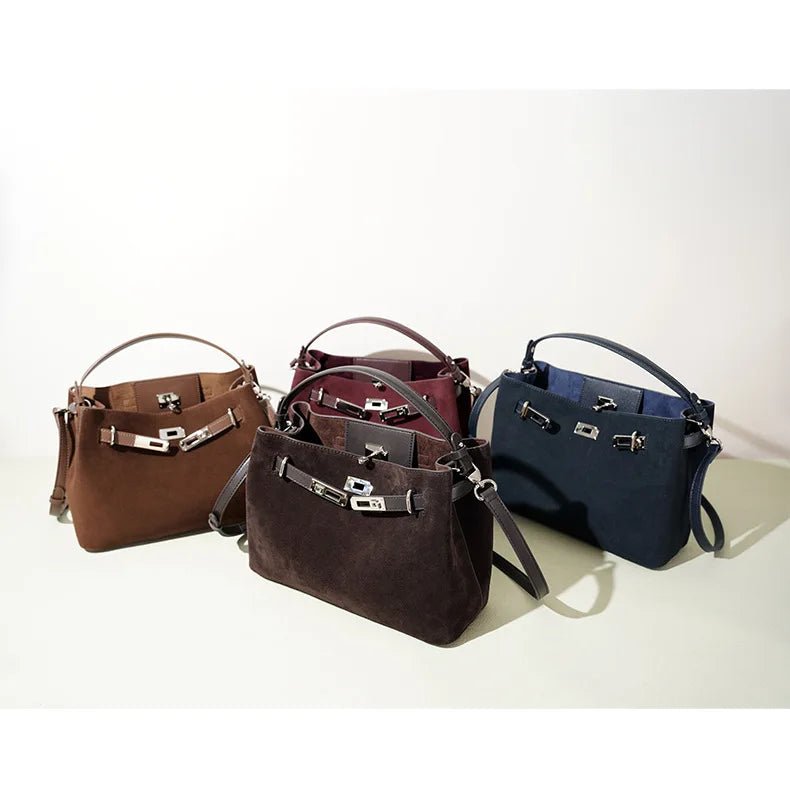 2025 New Vintage Briefcase Shoulder Crossbody Handheld Bag Light Luxury Women Unique Casual Versatile Premium Chic Handbag - Tara's Tiny Treasures