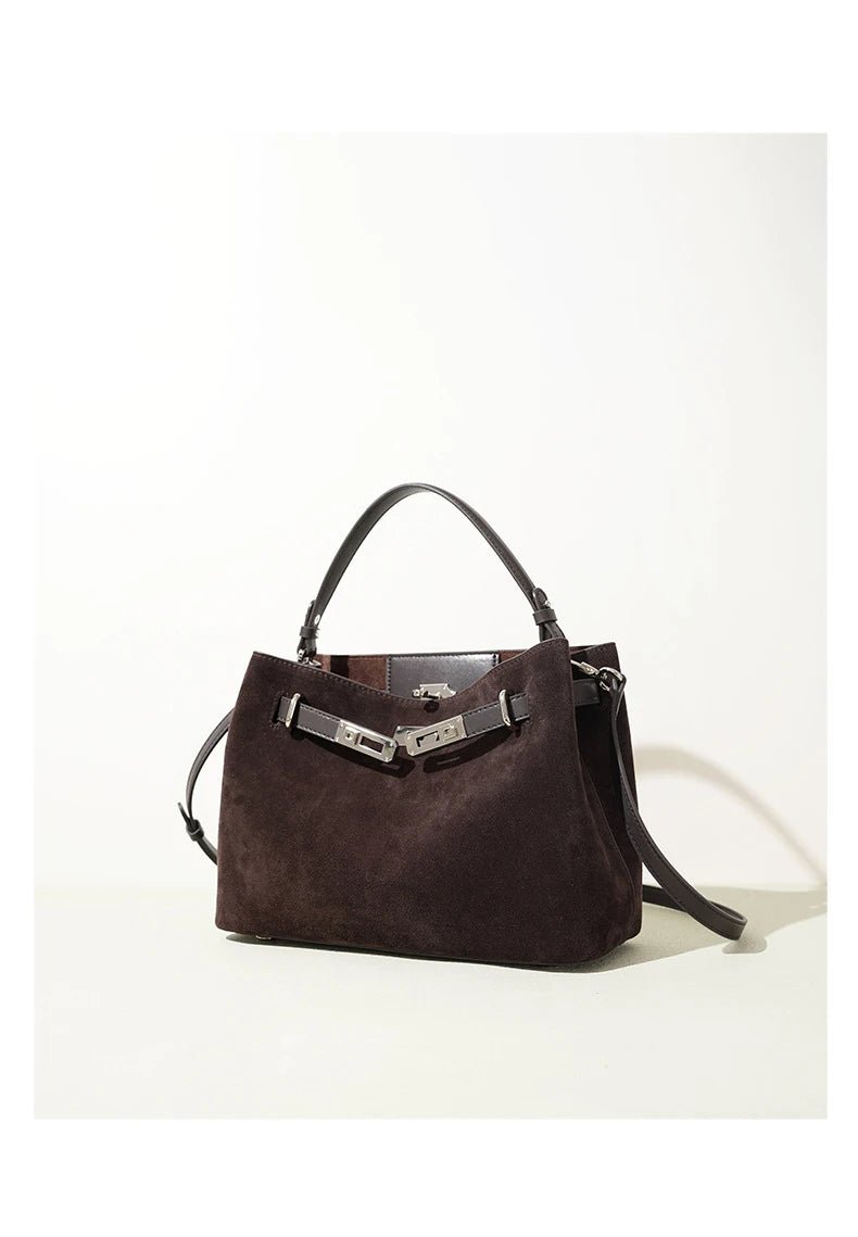 2025 New Vintage Briefcase Shoulder Crossbody Handheld Bag Light Luxury Women Unique Casual Versatile Premium Chic Handbag - Tara's Tiny Treasures