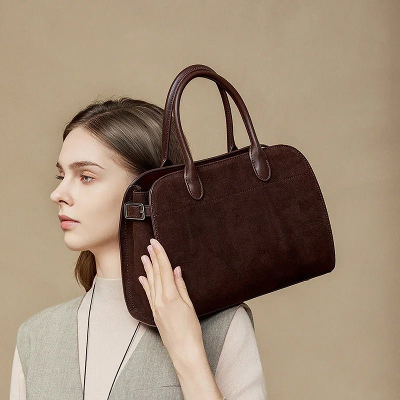 2025 New Vintage Briefcase Shoulder Crossbody Handheld Bag Light Luxury Women Unique Casual Versatile Premium Chic Handbag - Tara's Tiny Treasures