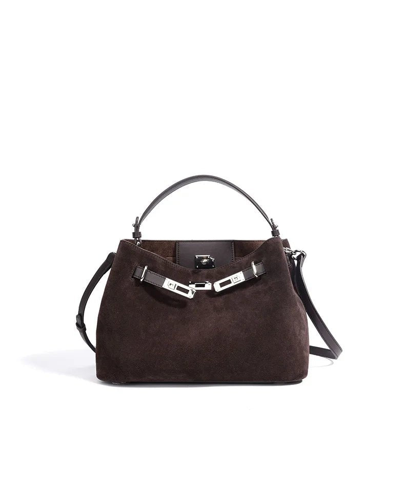 2025 New Vintage Briefcase Shoulder Crossbody Handheld Bag Light Luxury Women Unique Casual Versatile Premium Chic Handbag - Tara's Tiny Treasures