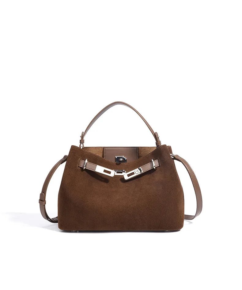 2025 New Vintage Briefcase Shoulder Crossbody Handheld Bag Light Luxury Women Unique Casual Versatile Premium Chic Handbag - Tara's Tiny Treasures