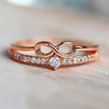 2026 Chic Bow Shape Finger Ring for Women Infinity Sign Cubic Zirconia Rings Fashion Accessories Daily Party Jewelry - Tara's Tiny Treasures