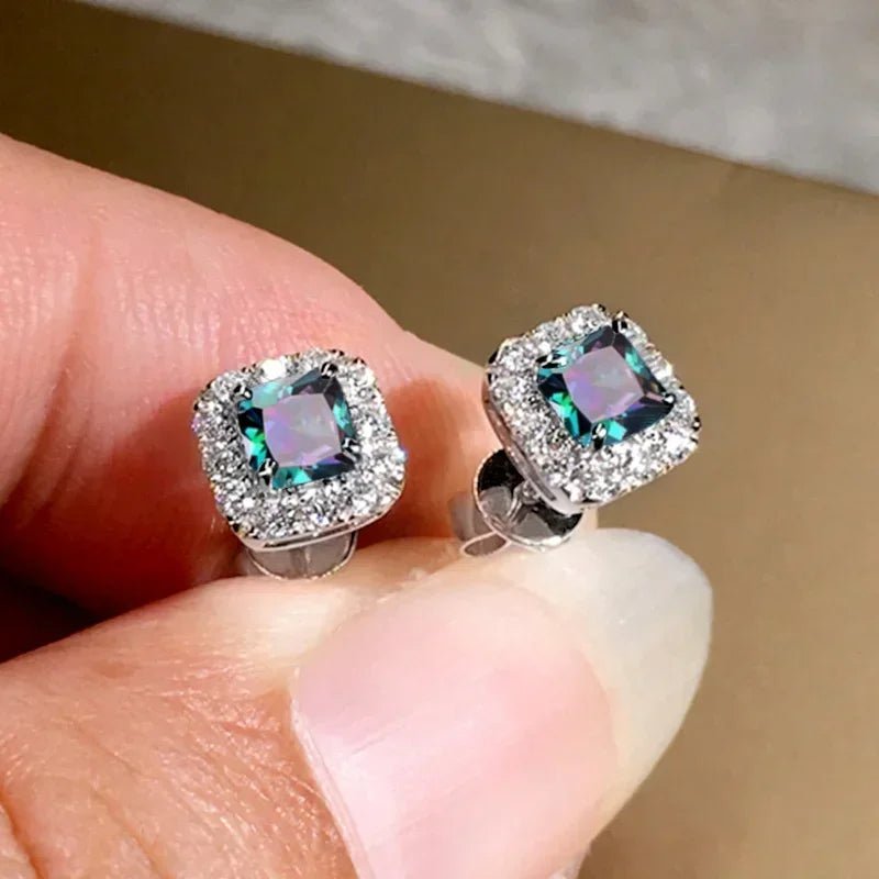 2026 New Mini Dazzling Personality Zircon Luxurious Dazzling Elegant Earring Design Sense Attending Banquet High-end Jewelry - Tara's Tiny Treasures