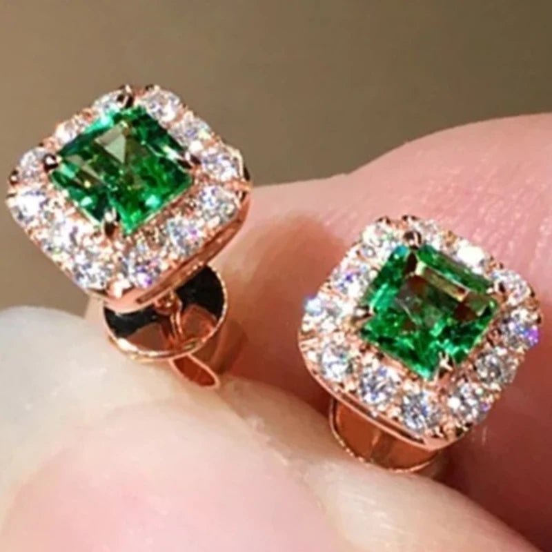 2026 New Mini Dazzling Personality Zircon Luxurious Dazzling Elegant Earring Design Sense Attending Banquet High-end Jewelry - Tara's Tiny Treasures