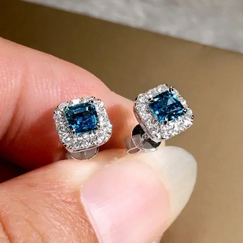 2026 New Mini Dazzling Personality Zircon Luxurious Dazzling Elegant Earring Design Sense Attending Banquet High-end Jewelry - Tara's Tiny Treasures