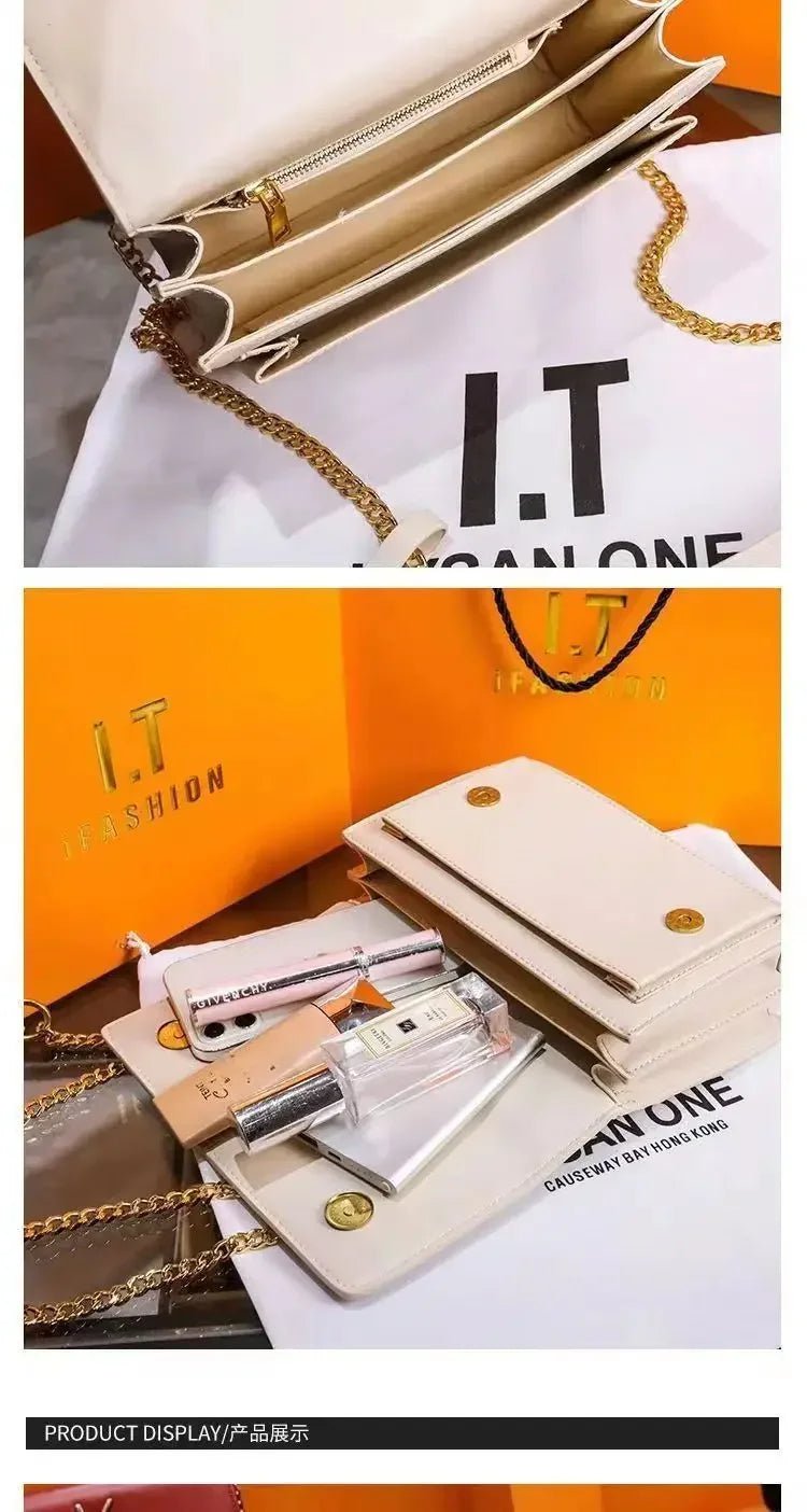 2026 new women's shoulder messenger bag big brand with the same fashion chain bag versatile - Tara's Tiny Treasures